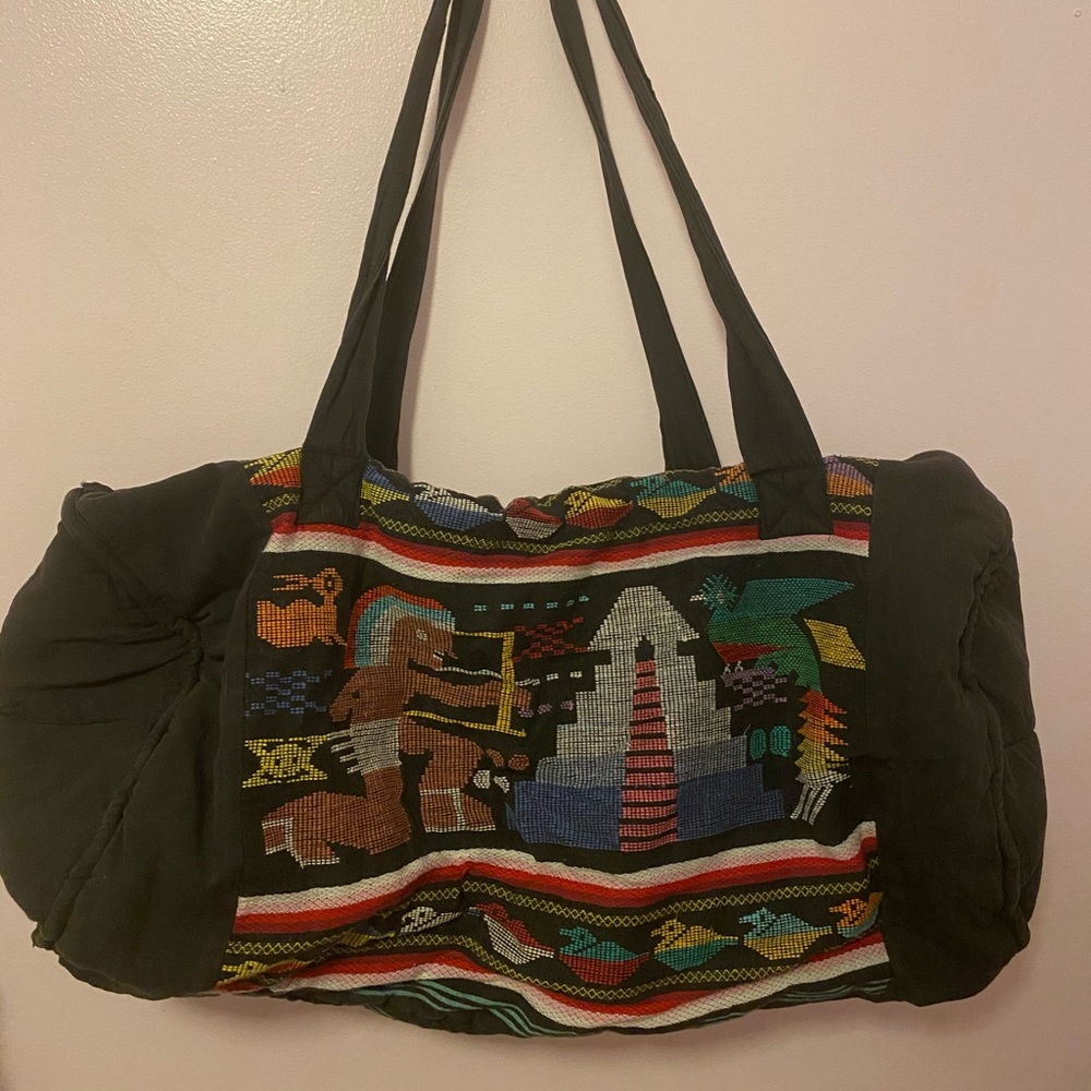 Fabric Quilted Duffle Bag
